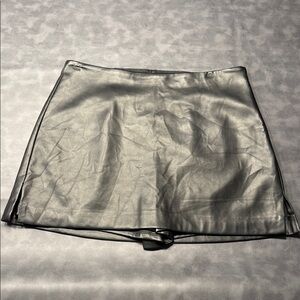 Express Silver Mini Skirt
